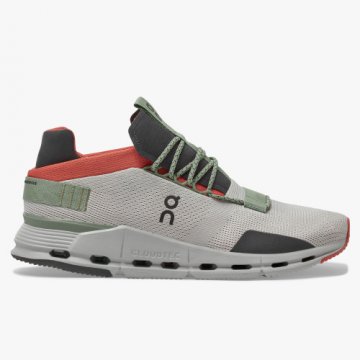 On Cloud Men's Cloudnova-Silver | Orange Shoes Online Sale