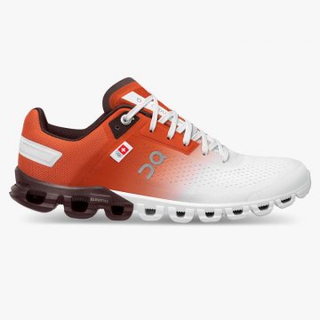 On Cloud Women's Cloudflow Swiss Olympic-Swiss Olympic Rust | White Shoes Latest Arrivals