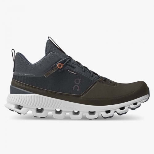 On Cloud Men's Cloud Hi Waterproof-Ink | Brown Shoes Promotion Outlet